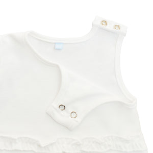 Vestido blanco vuelos
