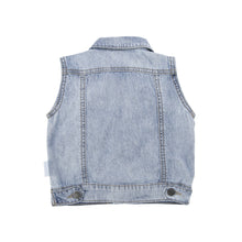 Cargar imagen en el visor de la galería, Chaqueta mezclilla Unisex sin mangas
