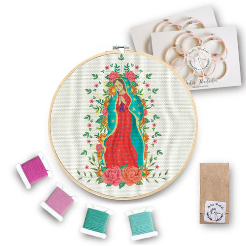 Mini Kit para bordar Virgencita de Guadalupe