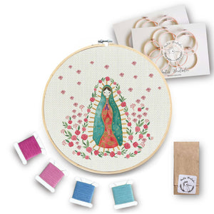 Mini Kit para bordar Virgen de Guadalupe