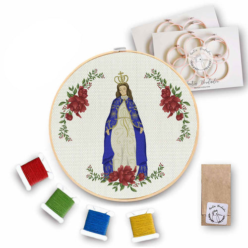 Mini Kit para bordar Virgen de lo Vasquez