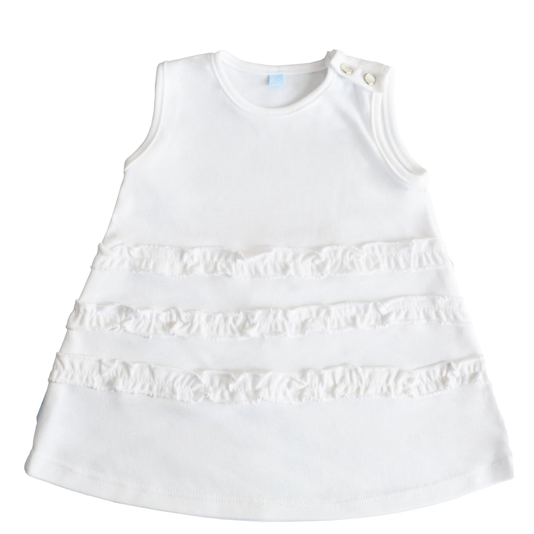Vestido blanco vuelos
